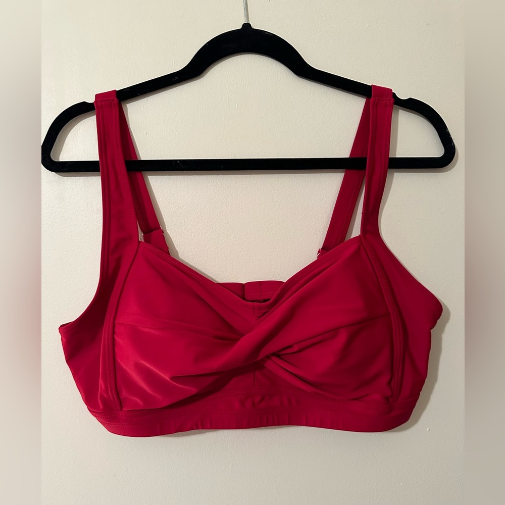 Daci Two Piece High Waisted Swimsuit, Red, Size XL